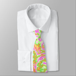 Gravata Neon Acid Trip Marble