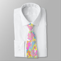 Neon Retro Floral Cor-de-rosa