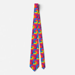 Gravata Neon Tie-dye Pattern