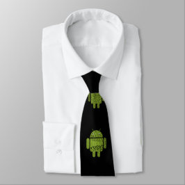 Gravata Nerd de Jogador de Computador Robô Verde