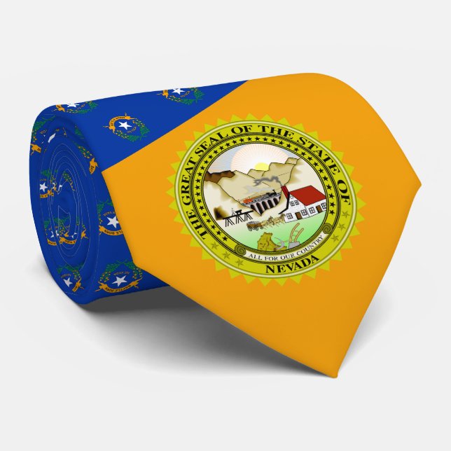 Gravata Nevadan Flag & Seal, Flag de Nevada (Rolled)