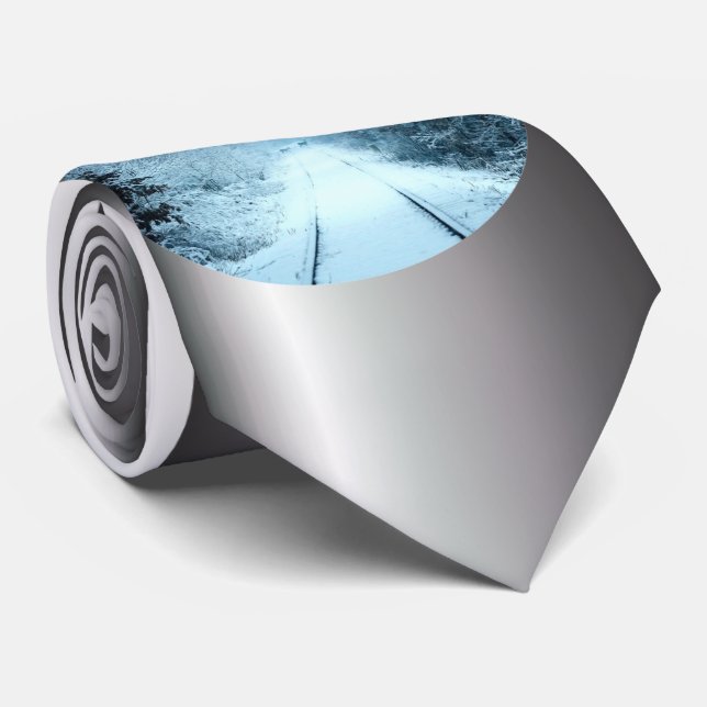 Gravata Neve de Natal nos Caminhos de Ferro (Rolled)