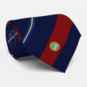 Gravata Newport News (Virgínia) bandeira da cidade Neck Ti