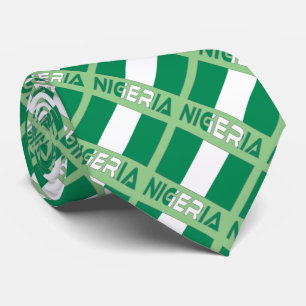 Gravata Nigeria and Nigerian Flag Tiled