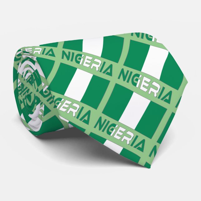 Gravata Nigeria and Nigerian Flag Tiled (Rolled)