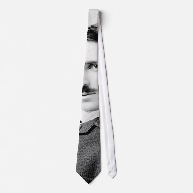 Gravata Nikola Tesla Portrait (Frente)