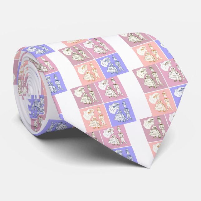 Gravata Noiva e noiva (Rolled)