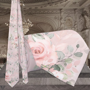 Gravata Noiva Floral Rosa Secret Garden em Flor