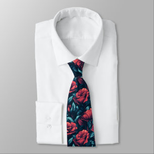 Gravata Noivos Ariscos Floral de Rosa