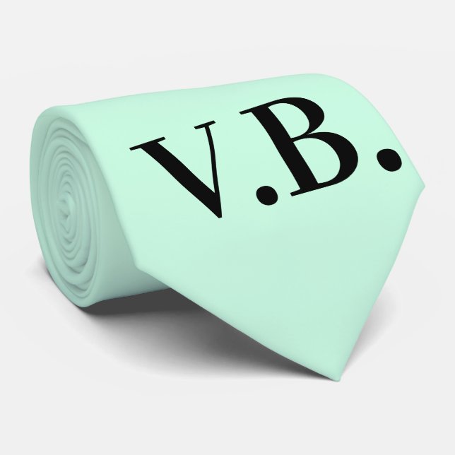 Gravata Nome simples de adição de cor sólida texto monogra (Rolled)