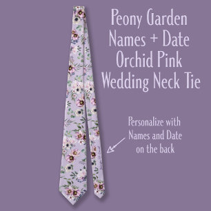 Gravata Nomes de Jardim de Pedônia + Casamento Rosa Orqu
