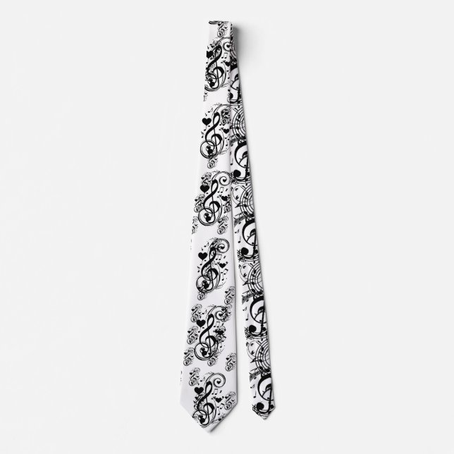 Gravata Notas no Meu Coração_ (Frente)