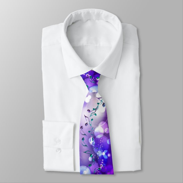 Gravata Notas roxas da música de luzes da fantasia da (Amarrado)