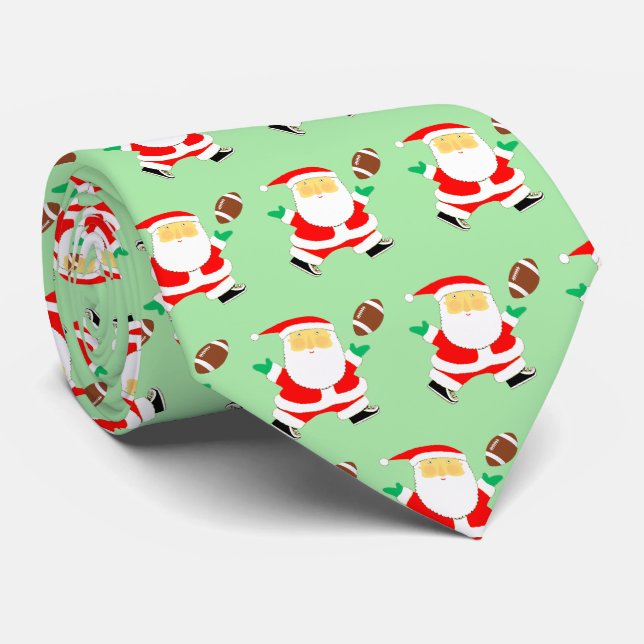 Gravata Novidade de Natal de Futebol (Rolled)