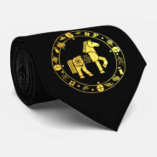 Gravata Novo ano chinês Dourado 2026