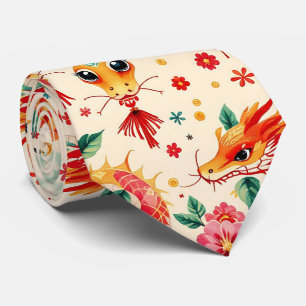 Gravata Novo ano do Serpent Dreams Chiness