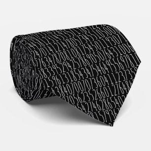 Gravata Números Pi Preto 