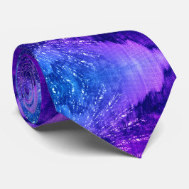 Gravata Nuvens de Mandala Roxo Boho Bohemian