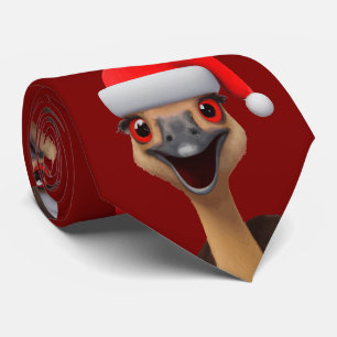 Gravata O ajudante australiano do Papai Noel - Emu de Nata