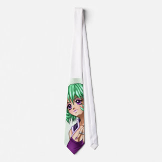 Gravata O Anime cobre acima a menina