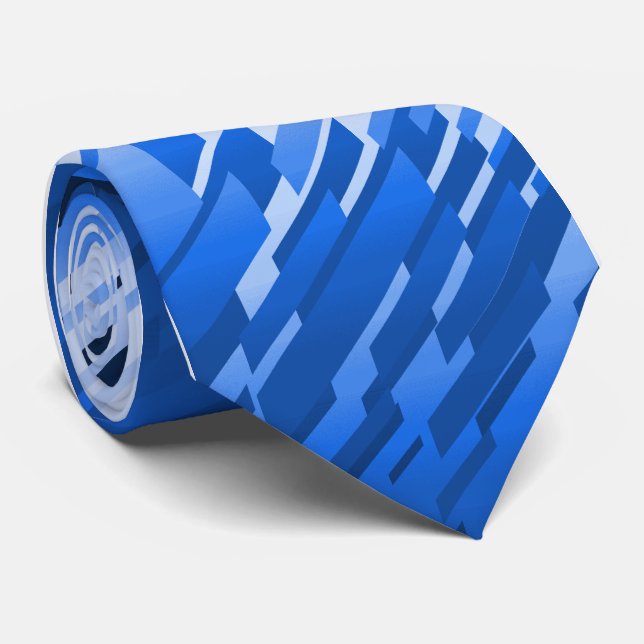 Gravata O azul listrado de prisma de cristal (Rolled)