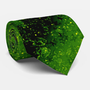 Gravata O brilho brilha as sequências de confete verde v