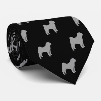 Gravata O cão chinês Shar Pei Silhuettes Padrão