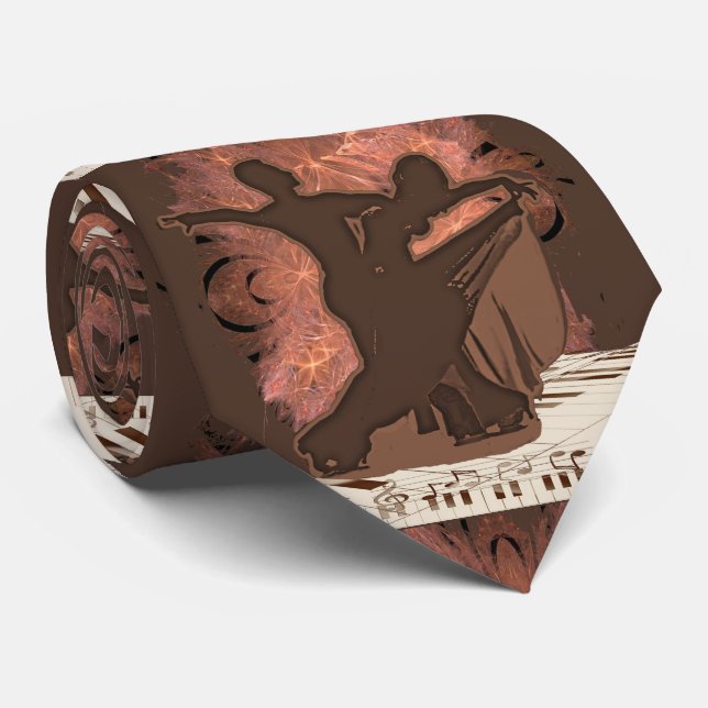 Gravata O casal da valsa da dança de salão de baile no (Rolled)