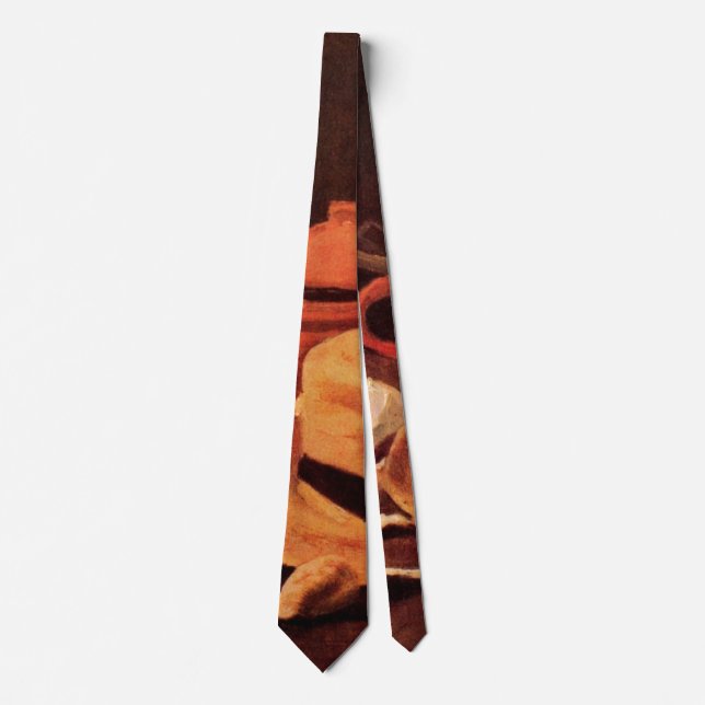 Gravata O chapéu de palha amarela "Ainda viva" de Vincent  (Frente)