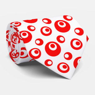 Gravata O Elegante Red Chris Pontos Em Fundo Branco