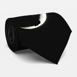 Gravata O gato preto ama-o à lua e à parte traseira