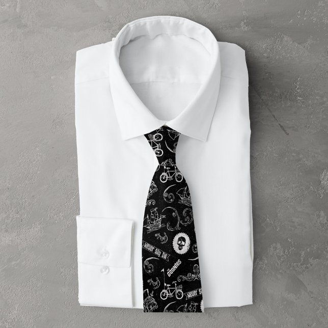 Gravata O padrão dos ícones dos gones (Tie with shirt)