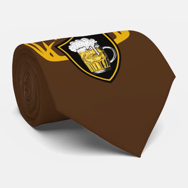 Gravata O presente da citação engraçada do amante da cerve (Rolled)