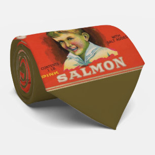 Gravata O salmão rosa Mi-Boy 1930 pode rotular impressão