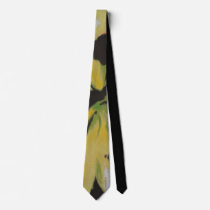 Gravata o verde amarelo e o preto espirram o teste padrão