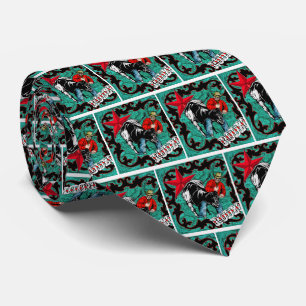 Gravata ocidental da luta do boi do rodeio do