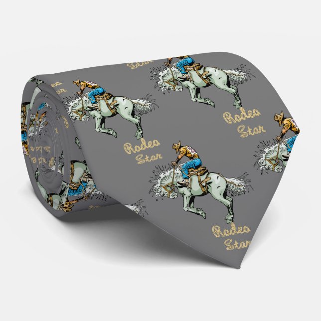 Gravata ocidental do cavaleiro do Bronc do (Rolled)
