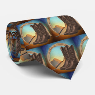 Gravata ocidental do impressão da corda do chapéu