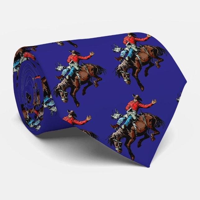 Gravata ocidental dos homens do cavaleiro do Bronc (Rolled)