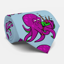 Gravata Octopus Roxo Pescando Bagtubos Verdes