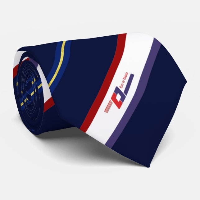 Gravata Odessa (Texas), bandeira da cidade, Neck Tie (Rolled)