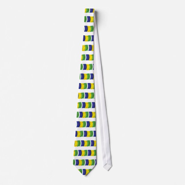 Gravata Ogoni Pessoas Flag Tie (Frente)