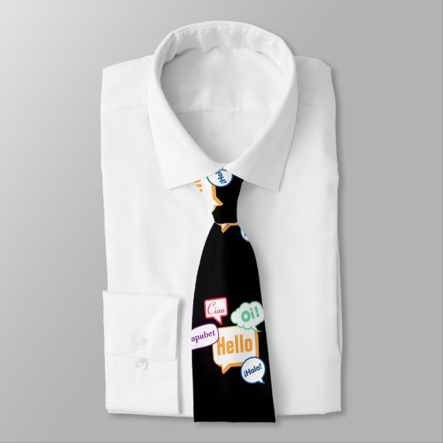 Gravata Olá | Línguas (Amarrado)