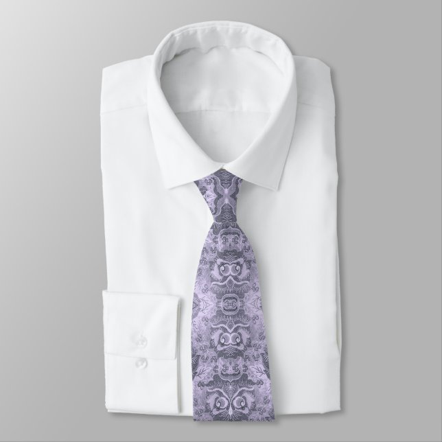 Gravata Old Floral Pattern revisited transformed Mauve Tie (Amarrado)