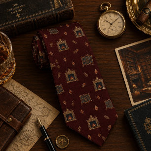 Gravata Old Money Cornija da Lareira Burgundy