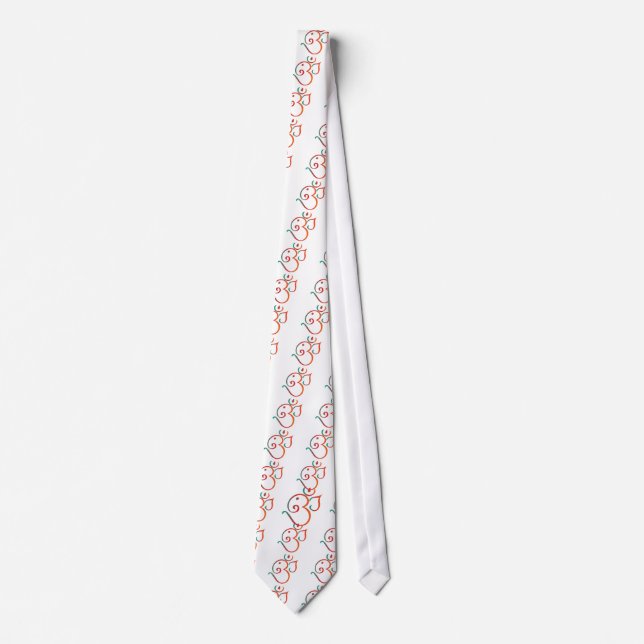 Gravata OM-ganpati-verde-alaranjado (Frente)