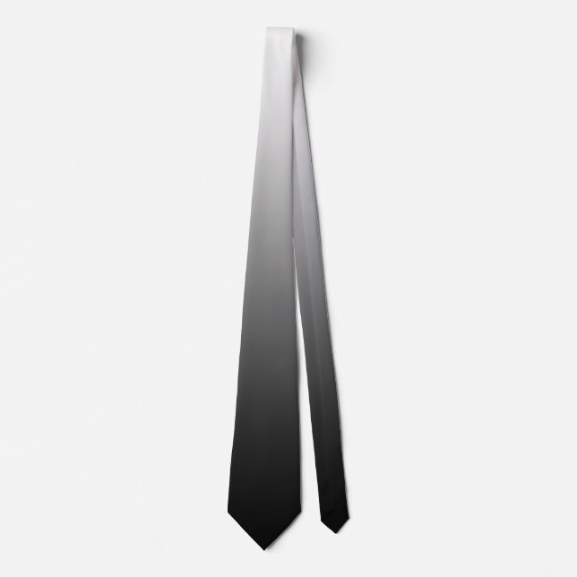 Gravata Ombre preto e branco  (Frente)