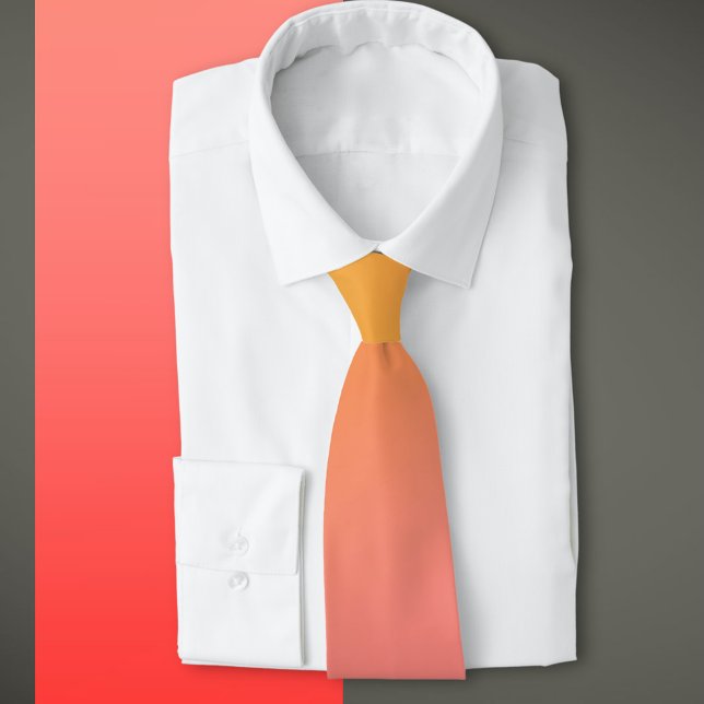 Gravata Ombré Sunset (Sunset ombré warm red yellow)