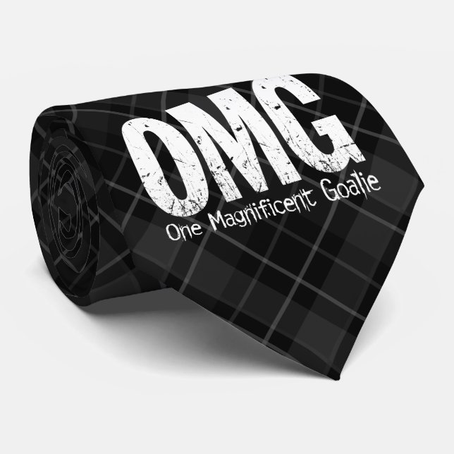 Gravata OMG: Um Goalie Magnífico (Hockey) (Rolled)