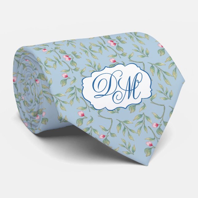 Gravata Omphalodes Blue Wedk Keepsasak Tie (Rolled)